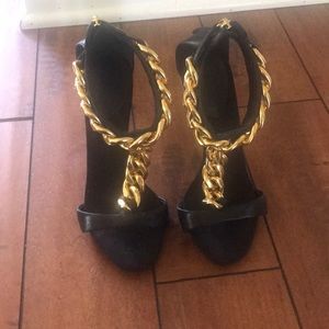 Giuseppe Zanotti Gold Chain Alien 115 Heels